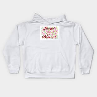 Loved and Blessed Watercolor Painting Kids Hoodie